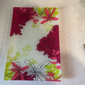 Nordstrom Fragrance Perfume Display 8x11 Glass Tray Floral Flowers Vanity